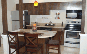 City Scape Apartment Dining Area