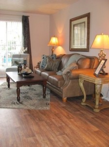 The Arbors Apartment Living Area