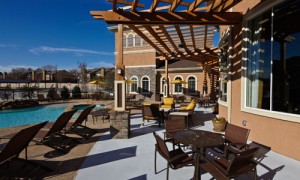 The District at Greenville Apartment Deck
