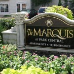 The Marquis at Park Central Apartment Community Sign