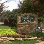 Preston Oaks Apartment Community Sign