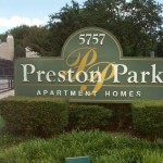 Preston Park Apartment Community Sign