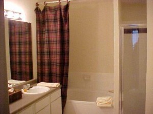 The Brazos Apartment Washroom