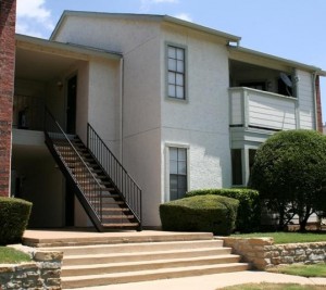 The Pointe at Timberglen Apartment Staircase View