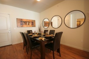 Village on the Green Apartment Dining Area.